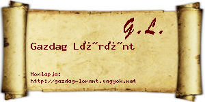 Gazdag Lóránt névjegykártya